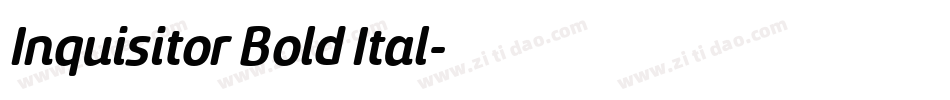 Inquisitor Bold Ital字体转换